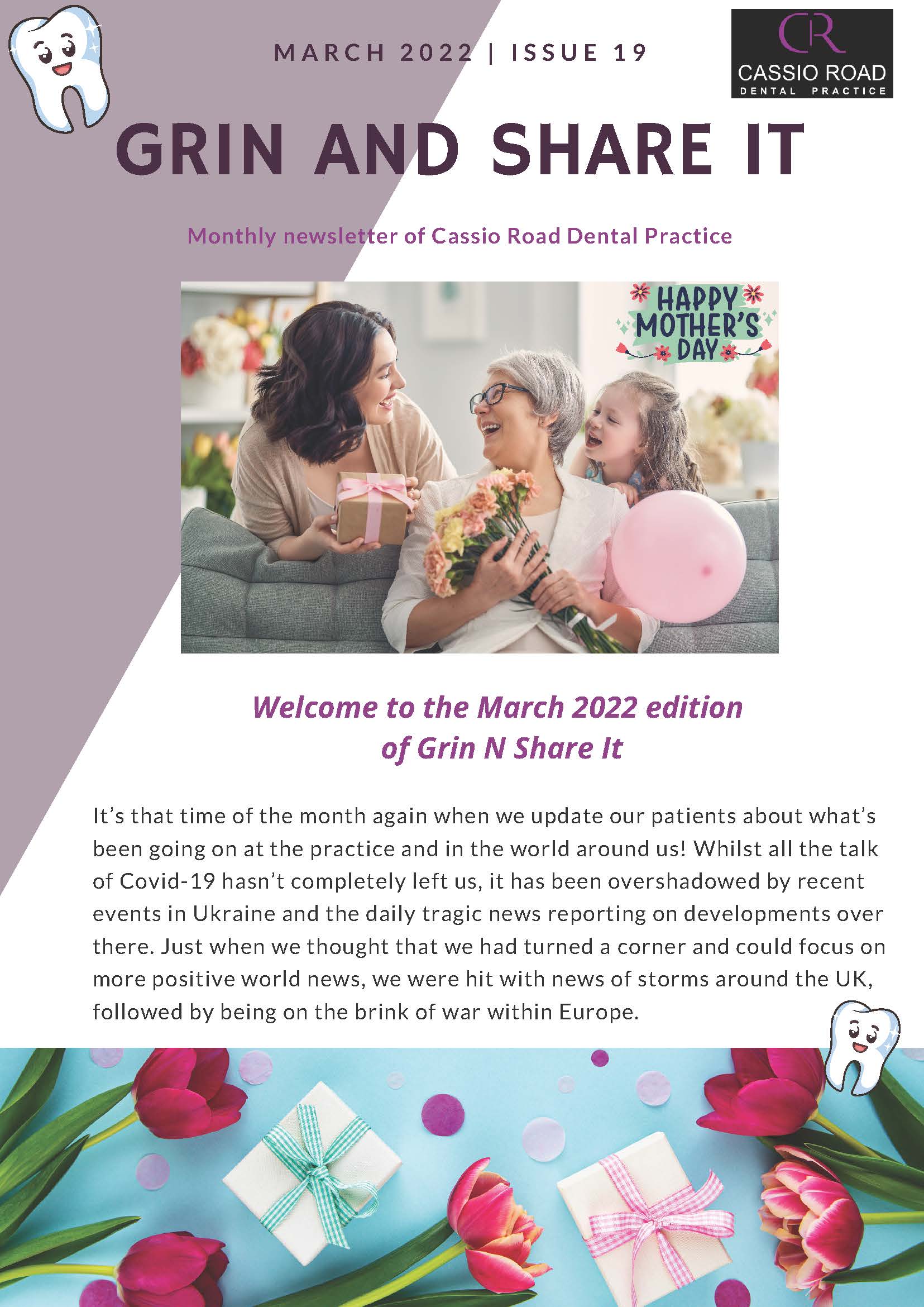 cassio road dental mar newsletter 2022 page 1